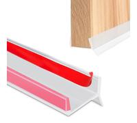 Skirting Board, Self-Adhesive Sealed Kitchen End Strip, Elasticity Silicone Rubber Transparent Skirting Trim Profile, for 15/16/17/18 mm Skirting Board, Kitchen, for Bathroom, Kitchen (6 m)