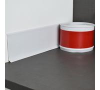 Skirting Board, Soft PVC Skirting Plastic Skirting Waterproof Substrate Molding Decorative Parts 2m*10cm(White)