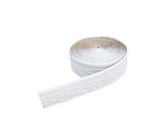 Skirting Board Stickers 10m/Roll 3D Self-Adhesive Vinyl Wall Trim Line Skirting Border DIY Room Decor Household Waterproof Baseboard Wallpaper Sticker(White)