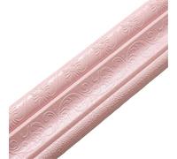 Skirting Board Stickers Foam Wall Edge Strips Stickers Self-Adhesive Waterproof Baseboard Corner Waist Line Sticker WallpaperBorder Home Decorations(Pink)