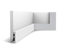 Skirting Orac Decor SX157-RAL9003 AXXENT Square Baseboard Moulding Panel Moulding Decorative Moulding Already Painted Contemporary Design Signal White 2 m