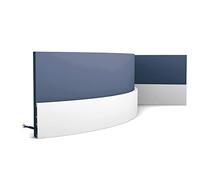 Skirting Orac Decor SX163F AXXENT Square Flexible Baseboard Moulding Decorative Moulding Timeless Classic Design White 2 m