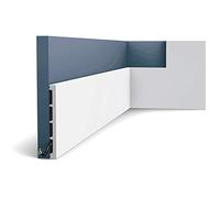 Skirting Orac Decor SX168 AXXENT Square Baseboard Moulding Panel Moulding Decorative Moulding Timeless Classic Design White 2 m