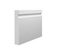 Skirting World 15mm Grooved Mdf Skirting Board - 170mm X 25mm X 4200mm, Primed, No Rebate (Pack Of 4)