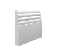 Skirting World Cloud Mdf Skirting Board - 195mm X 25mm X 4200mm, Primed, No Rebate (Pack Of 4)
