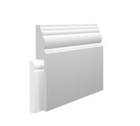 Skirting World Elizabethan Mdf Skirting Board Cover - 220mm X 25mm X 4200mm, Primed (Pack Of 2)