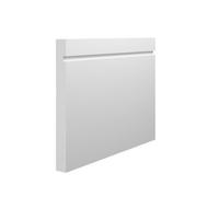 Skirting World Grooved 1 Square Mdf Skirting Board - 170mm X 15mm X 4200mm, Primed, No Rebate (Pack Of 4)