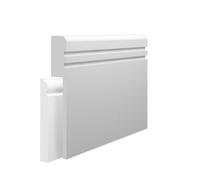 Skirting World Grooved 2 Bullnose Mdf Skirting Board Cover - 165mm X 25mm X 4200mm, Primed (Pack Of 2)