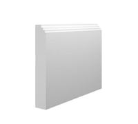 Skirting World Mini Stepped Mdf Skirting Board - 95mm X 25mm X 4200mm, Primed, No Rebate (Pack Of 4)