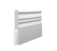 Skirting World Profile 3 Mdf Skirting Board Cover - 165mm X 25mm X 4200mm, Primed (Pack Of 2)