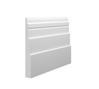 Skirting World Rome Mdf Skirting Board - 220mm X 18mm X 4200mm, Primed, No Rebate (Pack Of 2)