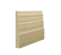 Skirting World Rome Pine Skirting Board - 194mm X 21mm X 4200mm, Primed (Pack Of 3)