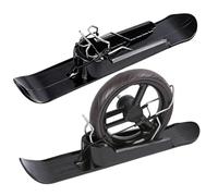 Skis for Strollers - Ski Board Sledge 53 x 9.5 x 7.7 cm | Lightweight ABS and Iron Stroller Skis, 2 in 1 Winter Binding, Outdoor Cycling, Jogging, Wheelchair, Use In