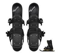 Skiskates - Short Mini Ski Skates for Snow | Skating Skis Snowblades Skiboards | Ice Skates for Snow | Shortest Skis Ever (SNB / Black)