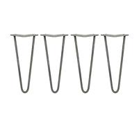 4 x Hairpin Legs / Hair Pin Legs Set SkiSki Legs Furniture Desk Bench Chair Table 12 Grey