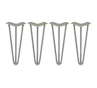 4 x Hairpin Legs / Hair Pin Legs Set SkiSki Legs Furniture Desk Bench Chair Table 12 Grey