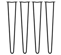 4 x Hairpin Legs / Hair Pin Legs Set SkiSki Legs Furniture Desk Bench Chair Table 28 Black