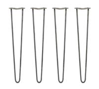 4 x Hairpin Legs / Hair Pin Legs Set SkiSki Legs Furniture Desk Bench Chair Table 28 Grey