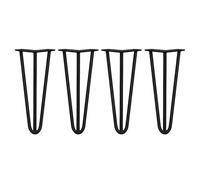 4 x Hairpin Table Legs Premium Furniture FREE Screws AND Protector Feet 12"