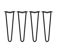 SkiSki Hairpin Table Legs 16” 41cm Pack of 4 Black Heavy Duty