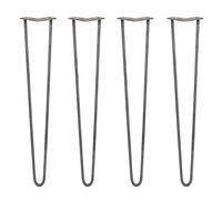 SkiSki Hairpin Table Legs 28” 71cm Pack of 4 Raw Steel Heavy Duty