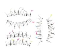 SKISUNO 1 Box Heart-shaped Colorful False Eyelashes Made of Nylon for Natural Look and Versatile Use for Cosplay and Comic Conventions with Unique Cute Design