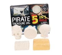 SKISUNO 1 Box Pirate Style Archaeological Excavation for Educational Digging Plaything with Realistic Simulation Dinosaur and History Exploration Kit for Boys