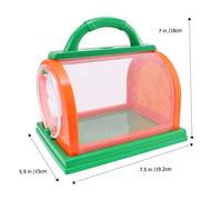 SKISUNO 1 Set Colorful Insect Catcher with Handle Tweezers and Magnifier Outdoor Exploration Tool for Boys and Portable Mesh Cage for Bugs and Insects Orange Green