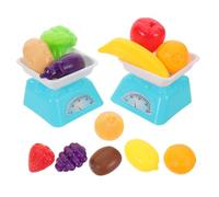 SKISUNO 1 Set Kitchen Play Food Set - Pretend Cooking Toys With Mini Weighing Scale Faux Vegetables & Fruits For Role Play & Educational Fun