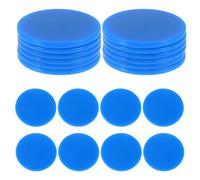 SKISUNO 100Pcs Colored Bingo Chips Solid Blue Poker Chips Counting Game Tokens for Board Games Math Learning and Card Accessories