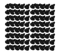 SKISUNO 100pcs Heart Shaped Safety Noses for Stuffed Animals, Black Plastic Craft Animal Accessories with Lightweight and Easy Installation, for Bear and Puppet Repairing Or Travel