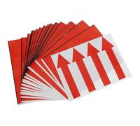 SKISUNO 100pcs Red Arrow Stickers Adhesive Directional Arrow Signs Made of Coated Paper, and Visible Caution Markings for Schools and Offices