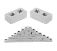 SKISUNO 100pcs Scale Realistic Fake Bricks for Dollhouse Landscaping Micro Architecture Model Accessories