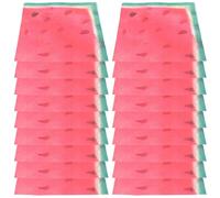 SKISUNO 100pcs Watermelon Slice Paper Napkins Disposable Fruit Theme Hand Towels Highly Absorbent Party Supplies Tropical Summer Wedding Luncheon Beverage Tissue