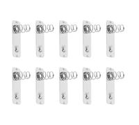 SKISUNO 10pcs Battery Spring Contact Plate Replacement Silver-plated Metal Battery Charger Contact Spring Easy Installation and Stable Connection for Boxes and Electronic Projects