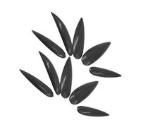 SKISUNO 10pcs Black Plastic Press on Nails Set Halloween Gothic Zombie Witch False Nails for Women Artificial Patches Suitable for Manicure and Art