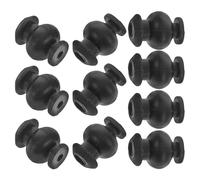 SKISUNO 10pcs Black Rubber Ball Head Shock Absorbers for Rc Flight Controllers with Anti-vibration and 360-degree Rotation, Spherical Silicone Sponge Holder for Drone Stabilization