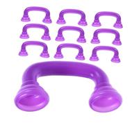 SKISUNO 10pcs Boys and Girls Toy Phone Handset for Toddlers Speech Therapy and Pronunciation Training Purple Pretend Play Educational Classroom and Home Speech Development Toys