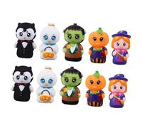 SKISUNO 10pcs Cartoon Hand Puppets for Adults Interactive Finger Puppet with Soft PVC Material Lightweight and Flexible for Storytelling and