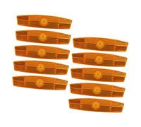SKISUNO 10Pcs Compact Bike Wheel Reflectors Orange Warning Reflective Signs for Night Riding Safety No Battery Needed Suitable for Mountain and Touring Bikes