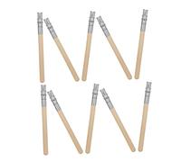 SKISUNO 10pcs Eyebrow Pencil Extenders Stainless Steel Pencil Holders for Artists Lightweight and Portable Makeup Accessories User-friendly Design for Extended Reach