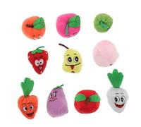 SKISUNO 10pcs Fruit Finger Puppets Cartoon Hand Puppets for Boy Girl Early Education Storytelling Interactive Play Plush Characters for Imaginative Learning