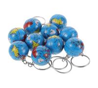 SKISUNO 10Pcs Globe Keychain Set for Backpack and Car Keys, Decorative World Globe Keyrings Party Favors, Novelty Keychain Accessories for Travel and Student Use