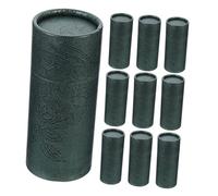 SKISUNO 10pcs Kraft Paper Cylinder Tubes for Essential Oil Bottle Packaging Round Kraft Paper Containers for Tea Leaves Incense Storage Gift Box
