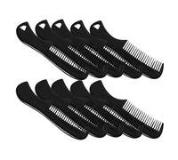 SKISUNO 10pcs Mens Beard Styling Combs Pocket-sized Compact Plastic Hair Combs for Grooming Mustache Hair with Retro Design and Fine Craftsmanship