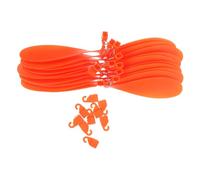 SKISUNO 10pcs Orange Model Aircraft Propeller Blades for Science Education Adaptable Airplane Vane Blades Compatible with Thunderbird Glider Tiger Helicopter for DIY Projects