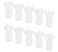 SKISUNO 10pcs Plastic Door Bushing for Fridge Repair, White Plastic Bottom Hinge Bushing 2.10x1.40x1.40cm Through Hole Design, Ensures Smooth Operation and Minimizes Wobbling
