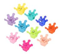 SKISUNO 10pcs Small Rainbow Crown Hair Clips Mini Claw Clips Decorative Hair Accessories for Girls Boys and Girls Baby Shower Claw