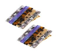 SKISUNO 10pcs Tortoise Shell Hair Clip Barrette Clamp Set Leopard and Colored Patterns Medium Size Hair Clips for Women and Girls for Daily and Party Use