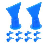 SKISUNO 10pcs Wavy Glue Gun Tip Flat Nozzle Tips for Sealant Replacement Central Hole Automotive Body Seam Sealer for Door Frame Window Glass Caulking